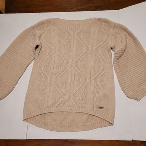 Bass knit womens tan sweater.
